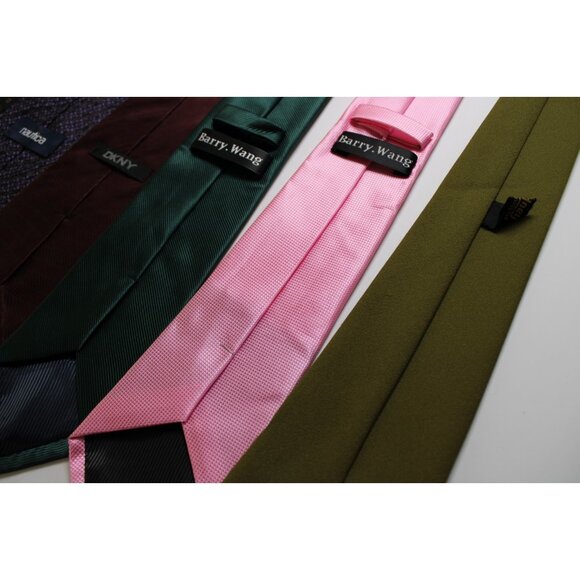 Lot of 6 Mens Neckties Calvin Klein Nautica DKNY Barry Wang Rodney Silk Various - Picture 7 of 9